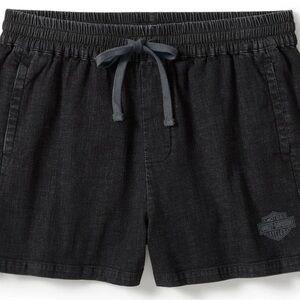 Harley-Davidson Black Women's Athletic Drawstring Shorts